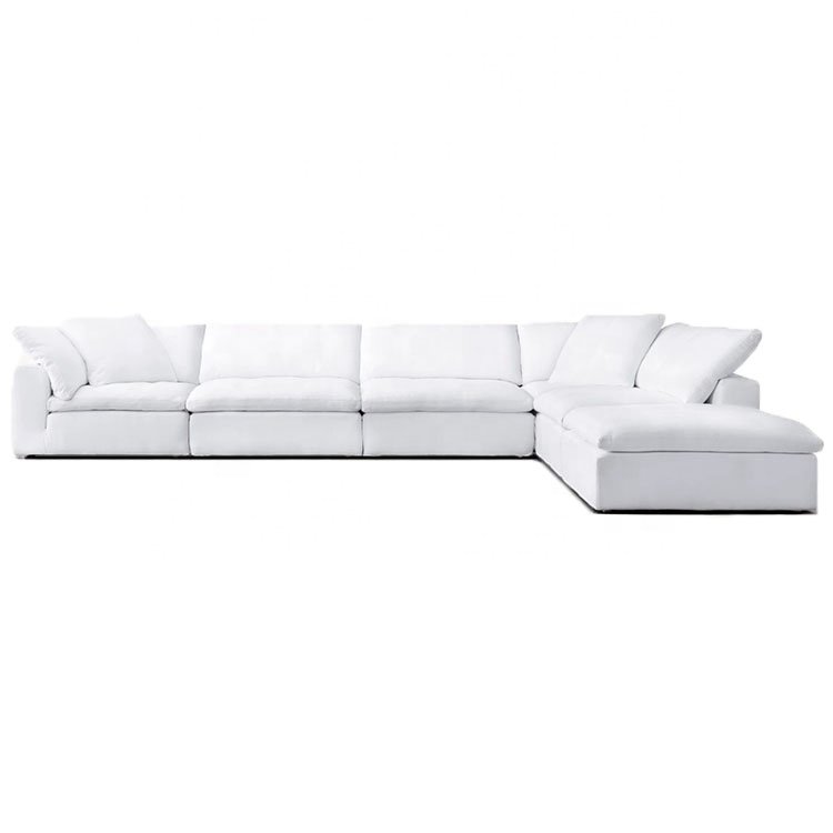 High quality modern living room furniture white cloud couch sectional sofa modular