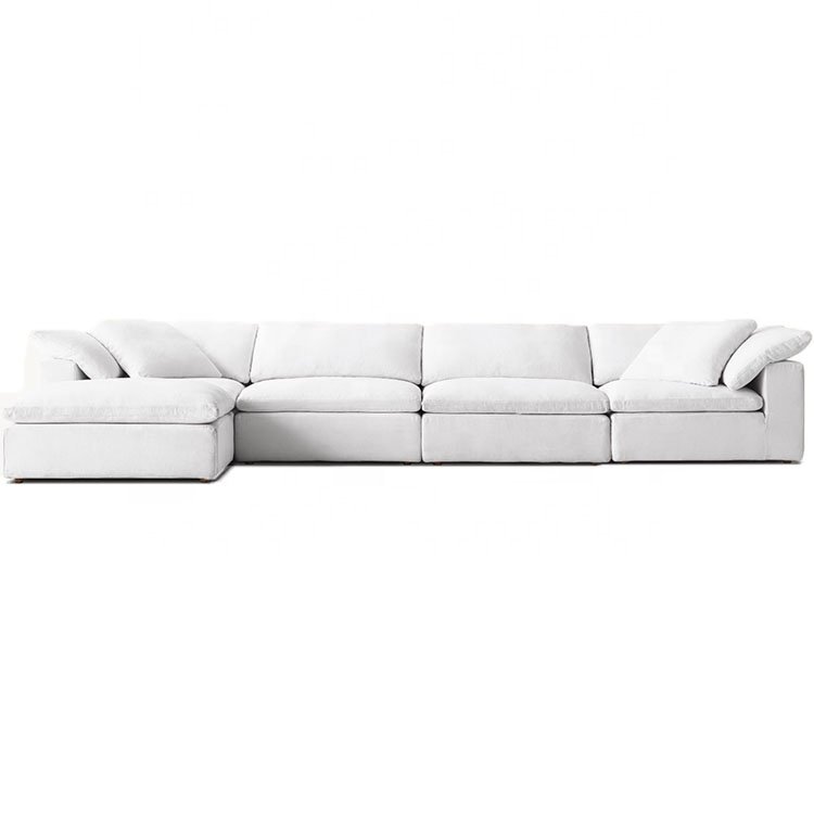 High quality modern living room furniture white cloud couch sectional sofa modular