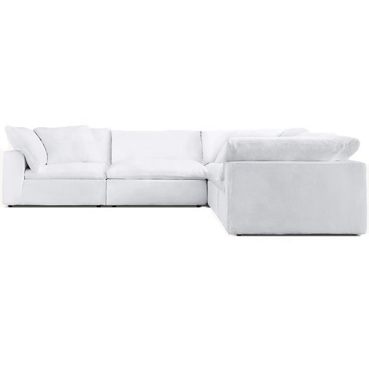 High quality modern living room furniture white cloud couch sectional sofa modular