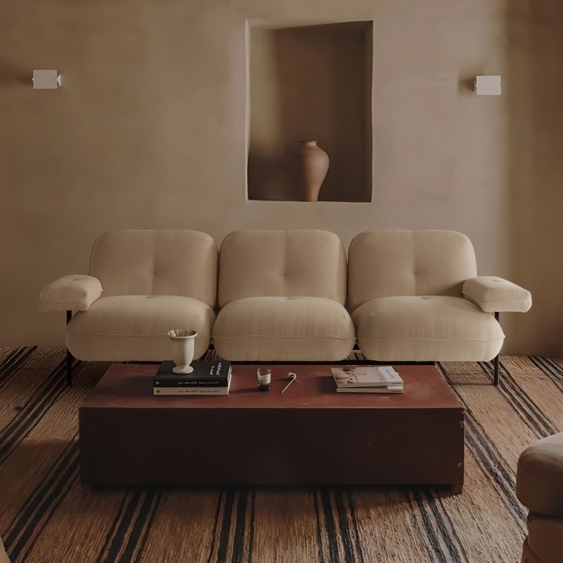 Nordic White Sofa Set Furniture Designer Big L-Shape Sectional Living Room Sofas 3 Seater Modular Sofa