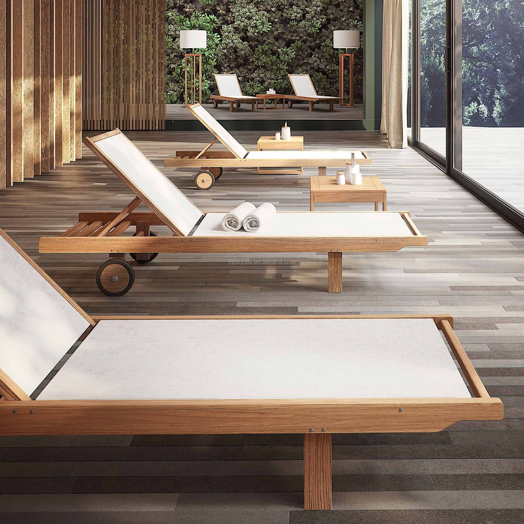 popular modern new Burma teak wood outdoor furniture balcony garden furniture deep seating low back sofa