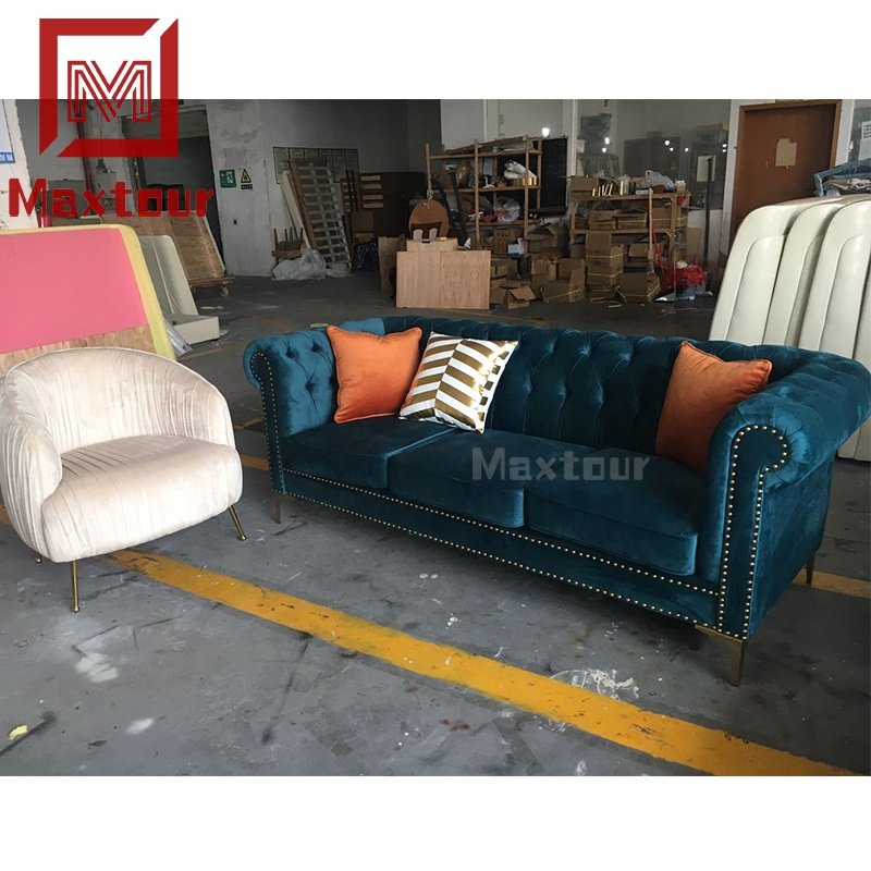 Foshan Shunde supplier couch living room sofa modern style funiture fabric sofa with chaise longue for home