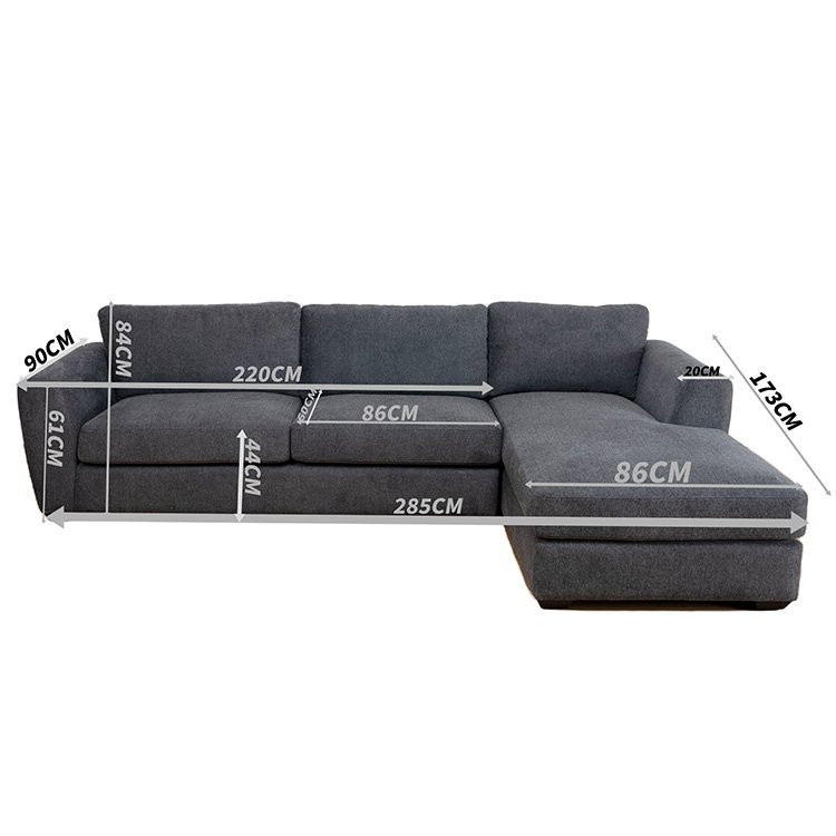 Popular Design Nordique L-Shaped Living Room Sofa with Wood Frame
