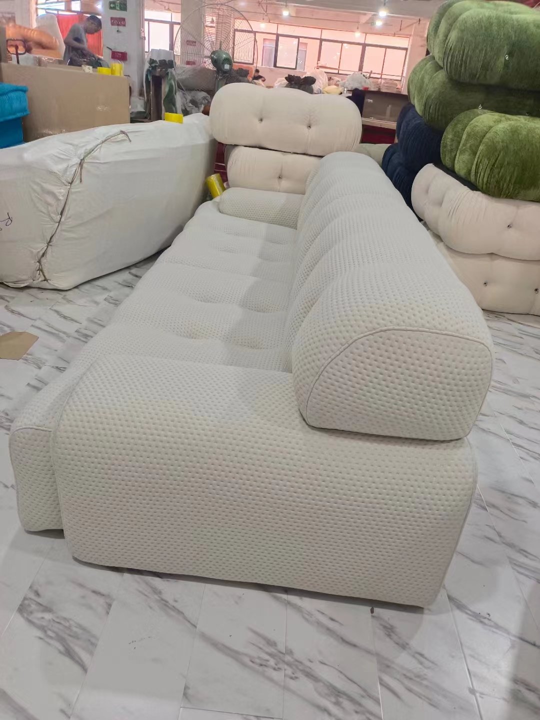 Italian minimalist green sofa modern designer living room sofa for home furniture