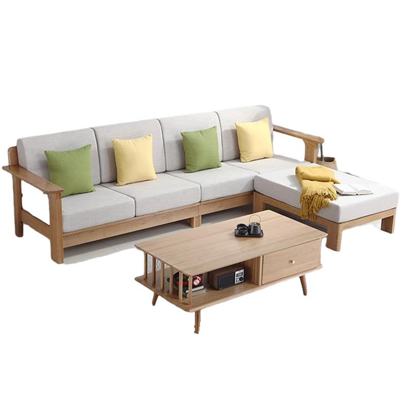 modern luxury living room multifuncional corner comfort sofa set wood sectional sofa
