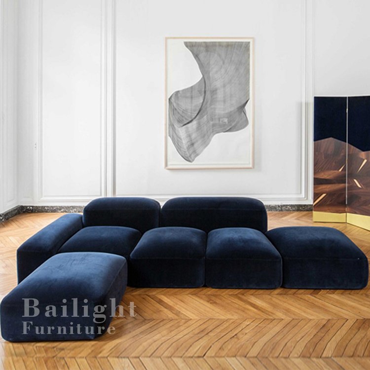 Modern relax italian sofas contemporary luxury in velvet soft fabric modular sectional couch marenco living room sofa