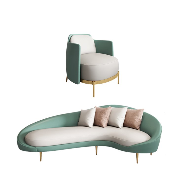 Modern couch set living room sofa bed furniture furniture Curved sofa living room set upholstered in Boucle fabric