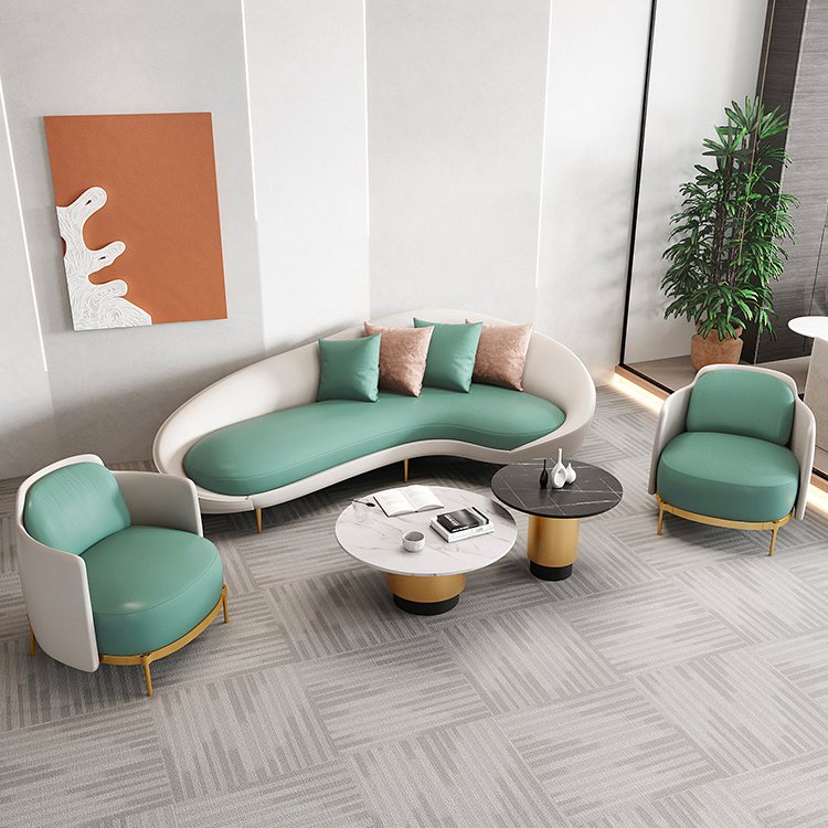 Modern couch set living room sofa bed furniture furniture Curved sofa living room set upholstered in Boucle fabric