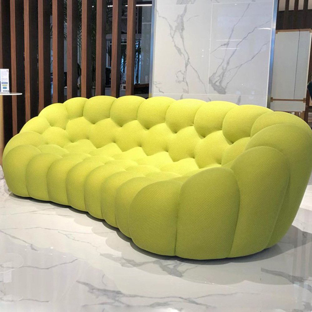 Modern Luxury Curved Honeycomb Colorful Bubble Couch Living Room Sofa Designer Set For Living Room