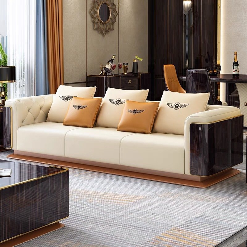 hotel furniture living room luxury leather modular sectional sofas set couch living room sofas