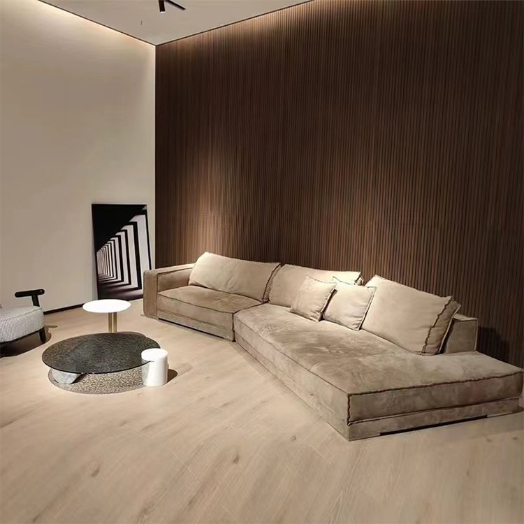 Contempo Minimalist leather modern home cheap furniture living room set modern luxury L shape sofa