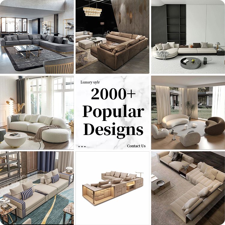 Contempo Minimalist leather modern home cheap furniture living room set modern luxury L shape sofa