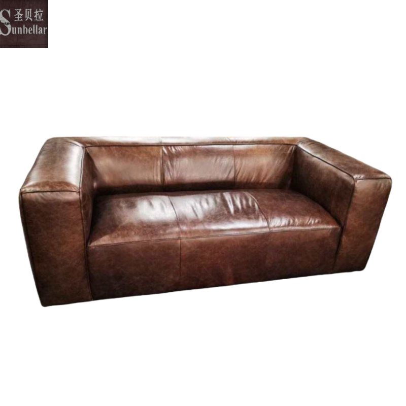 custom made luxury pure leather sofa home living room couch sofa 100% top grain leather tan brown leather sofa 3 seat