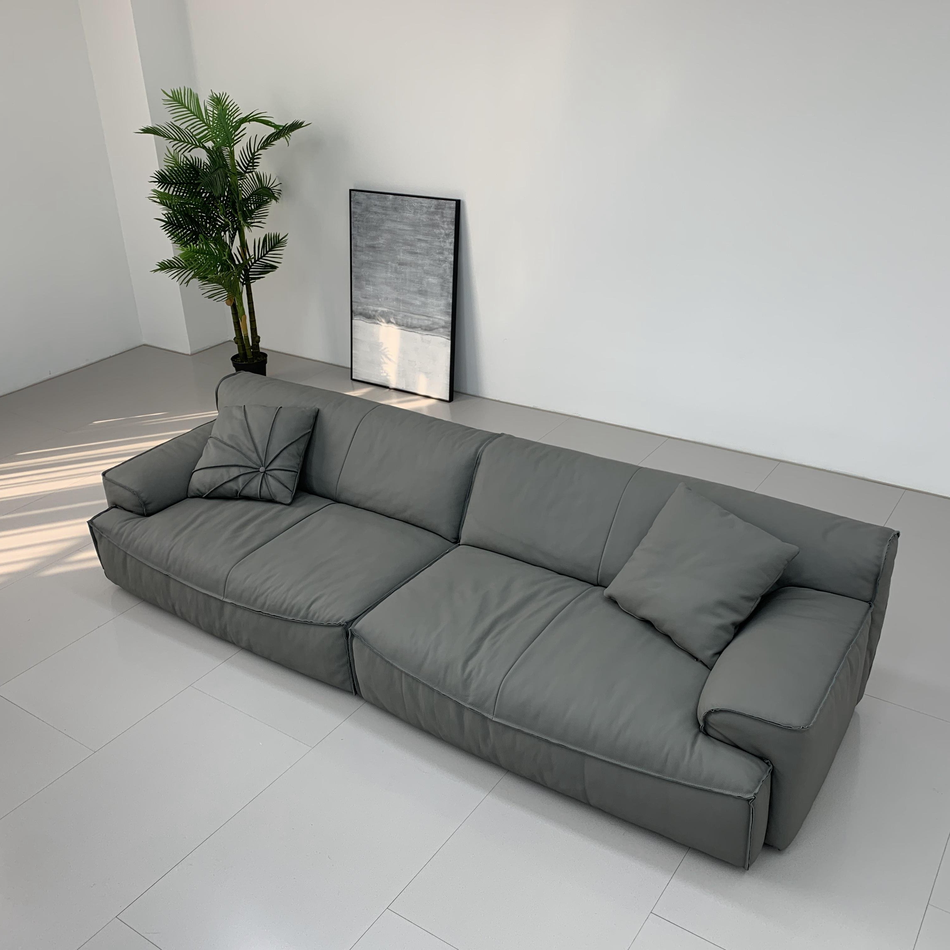 Living room sofas Mario Bellini Sofa Genuine Leather Set Modular Luxury Italian Furniture