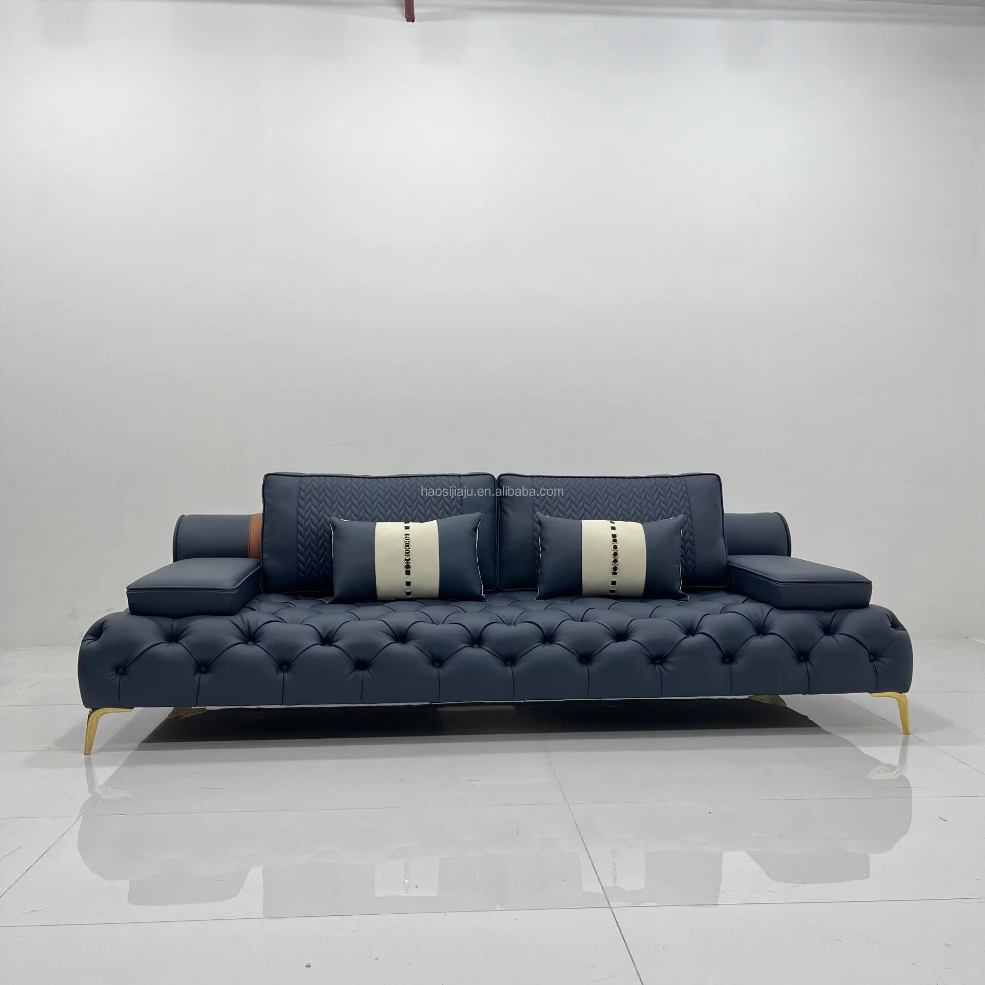 2024 Oem Haos Luxury Leather Modern Sectional Designer Complete Couches Sofas Sets Live Couch Furniture Living Room Sofas Sets