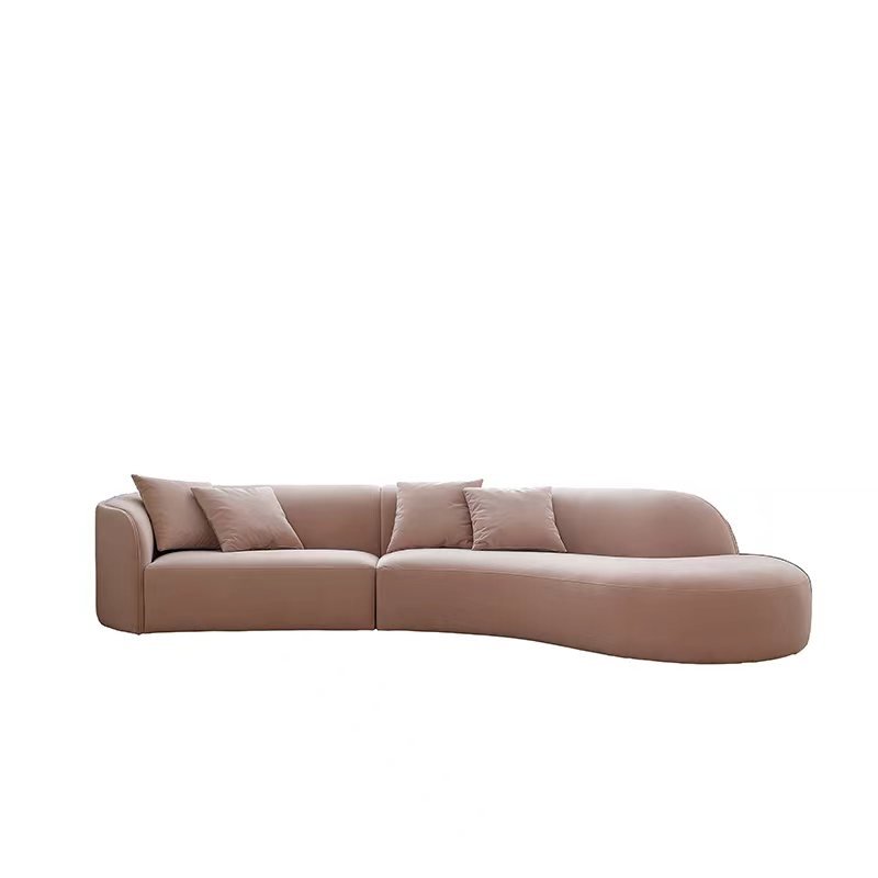 Round Modern Simple Sofa Simple Special Flannel Pink Sofa Designer Living Room Sofa