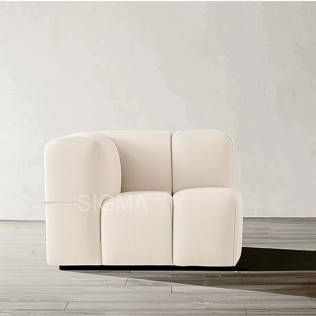 Modern fabric covered corner sofa 3-seat living room sofa backrest L-shaped living room sofas
