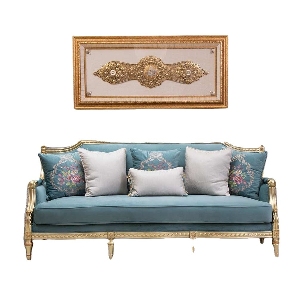 Classic Vintage Royal Luxury Mahogany Wood Sofa Chair Set Hand Carved Teak Artistic Furniture for Living Room Hall Villa School