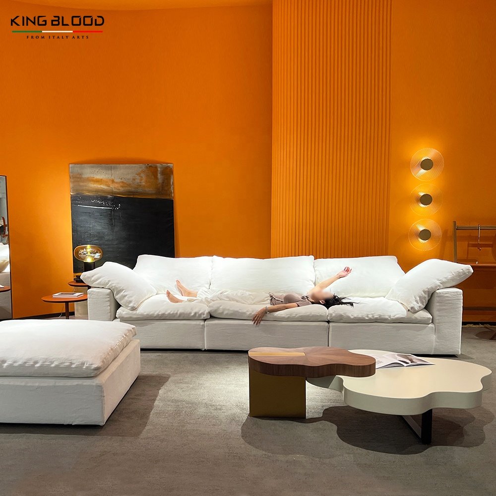 HOT SALE 2/3/4 seat cloud couch Sectional Modular cloud Italian style down Sofa couch living room sofa