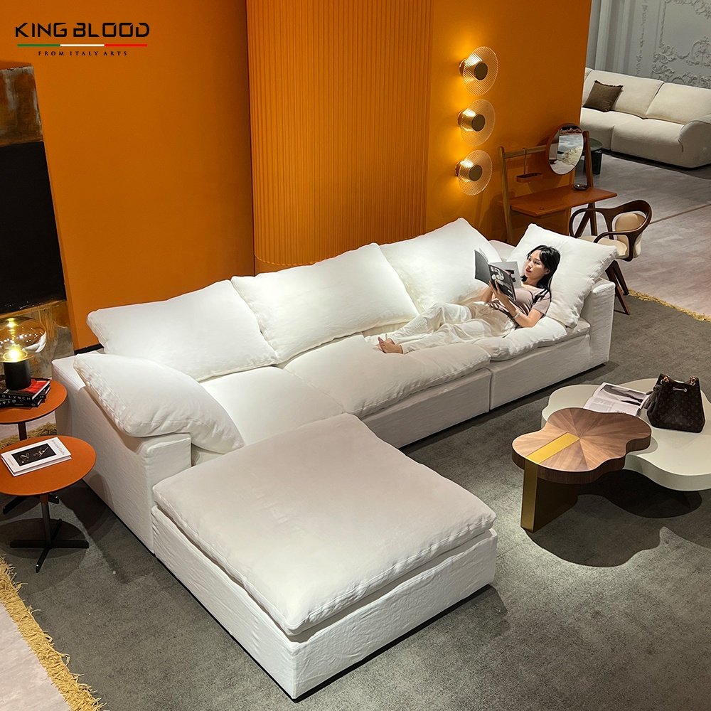 HOT SALE 2/3/4 seat cloud couch Sectional Modular cloud Italian style down Sofa couch living room sofa