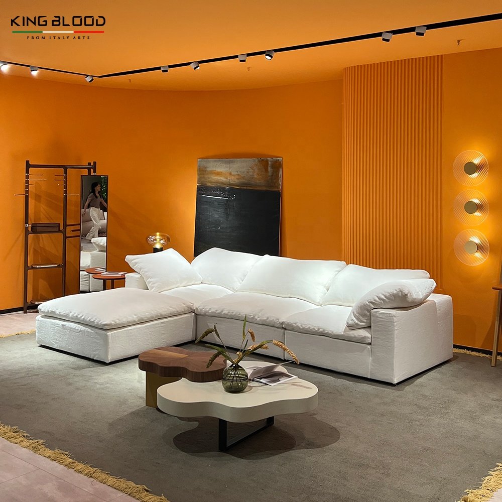 HOT SALE 2/3/4 seat cloud couch Sectional Modular cloud Italian style down Sofa couch living room sofa