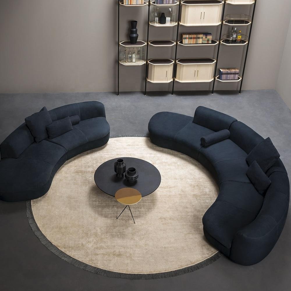 Modern living room furniture couch U shaped sectional corner sleeper sofa for home