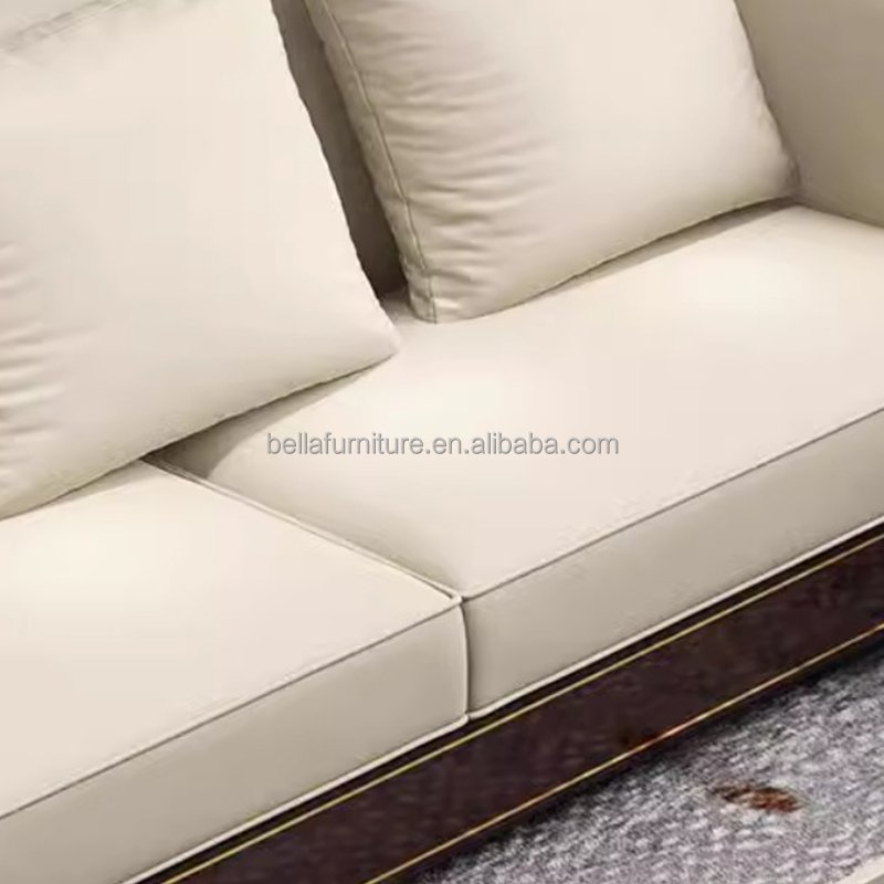 Modern minimalist light luxury style designer furniture luxury fashion selling set leather sofa living room sofa