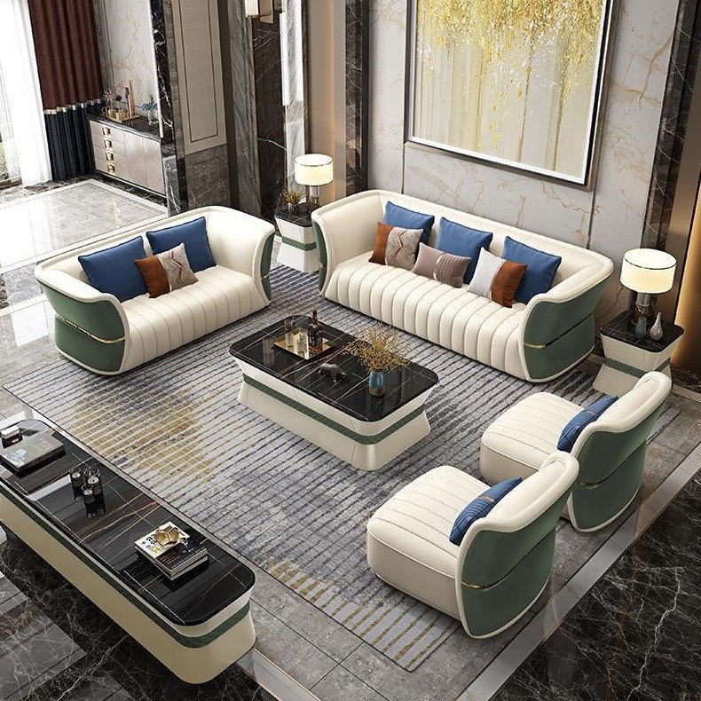 Elegant Shape luxury living room modern sofa high back sofa sets living room furniture soft couch living room sofas