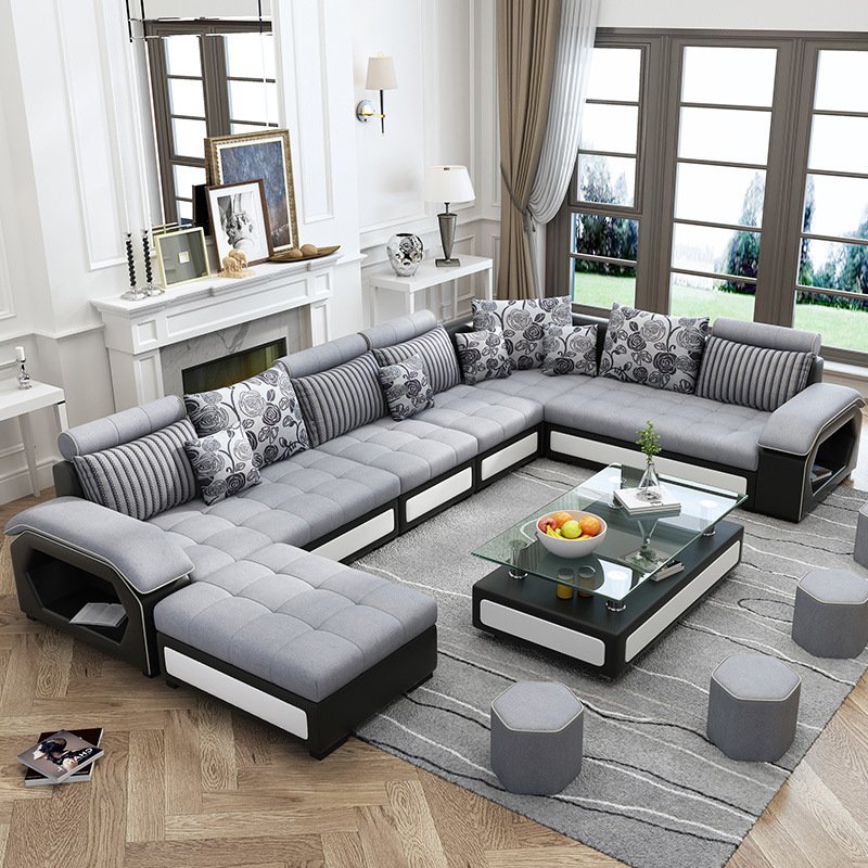 fabric designs living room fabric wooden sofa set furniture living room modern living room sofas(old)