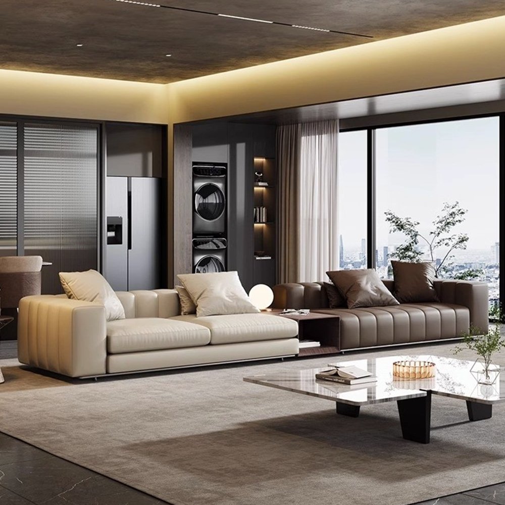 Luxury Trendy Sofa High Quality Modern Comfortable Corner Design for Home Fabric Bedroom Furniture Fiber Bag Living Room Sofa