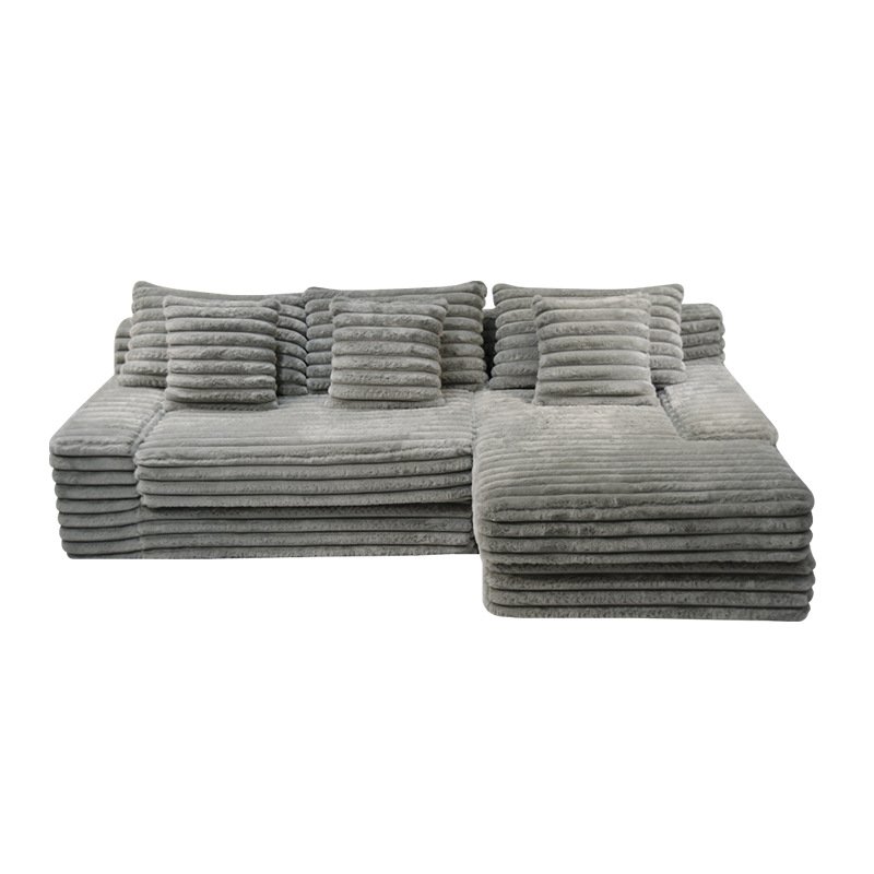 Italy luxury leisure living room compression sofa coarse velvet sofa set detachable and washable living room sofa