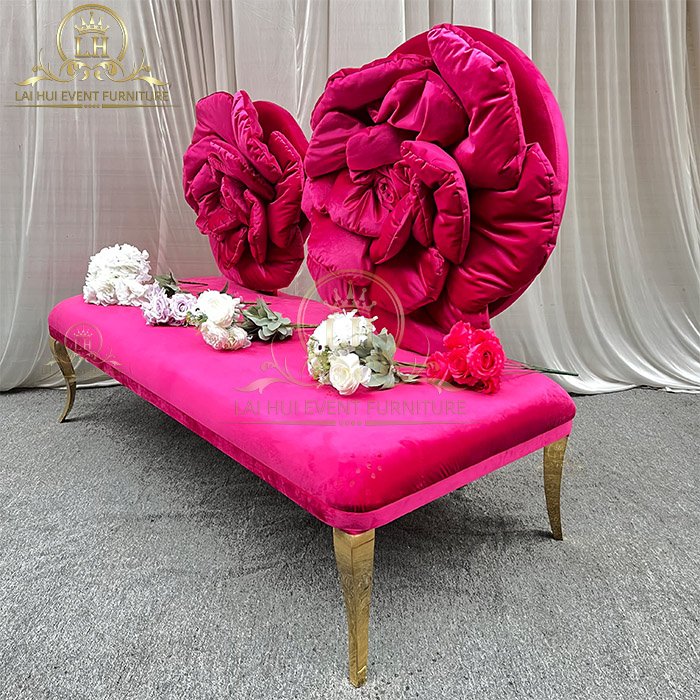 Rose Red Wedding Sofa Excellent New Hot Selling Sofa Style for Living Room Sofas