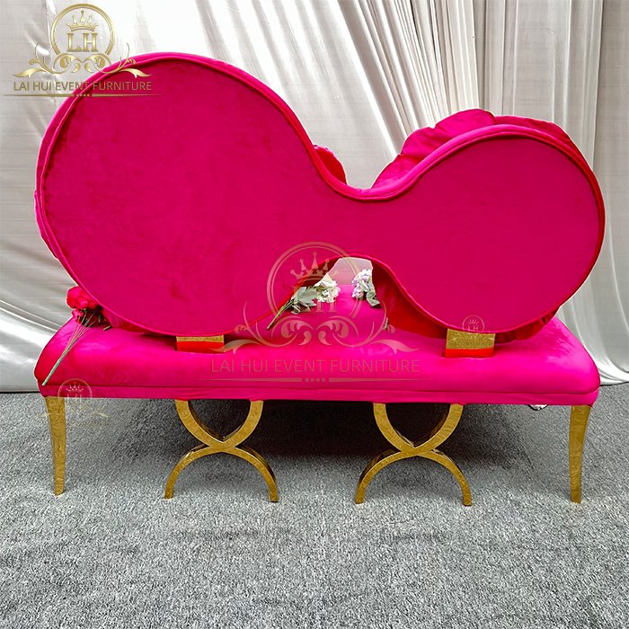 Rose Red Wedding Sofa Excellent New Hot Selling Sofa Style for Living Room Sofas