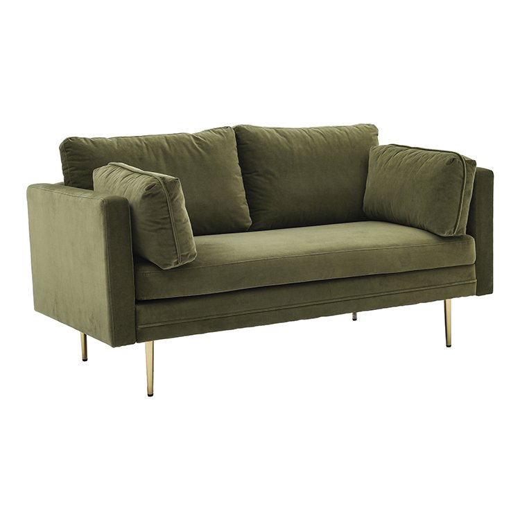 Luxurious Style Funiture Living Room Sofa Home Upholstered Two Seater Velvet Sofa