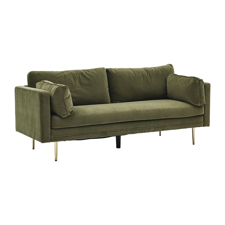 Luxurious Style Funiture Living Room Sofa Home Upholstered Two Seater Velvet Sofa