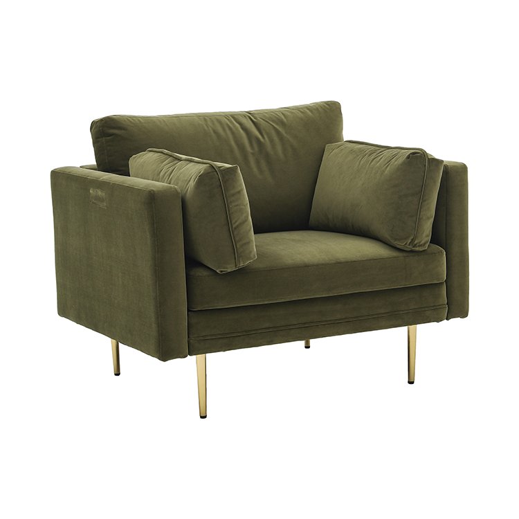 Luxurious Style Funiture Living Room Sofa Home Upholstered Two Seater Velvet Sofa