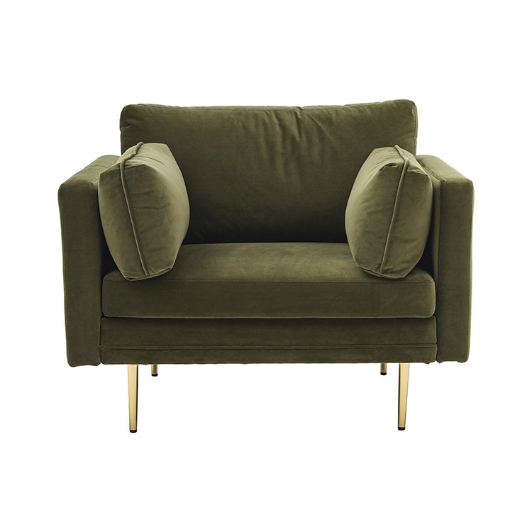 Luxurious Style Funiture Living Room Sofa Home Upholstered Two Seater Velvet Sofa