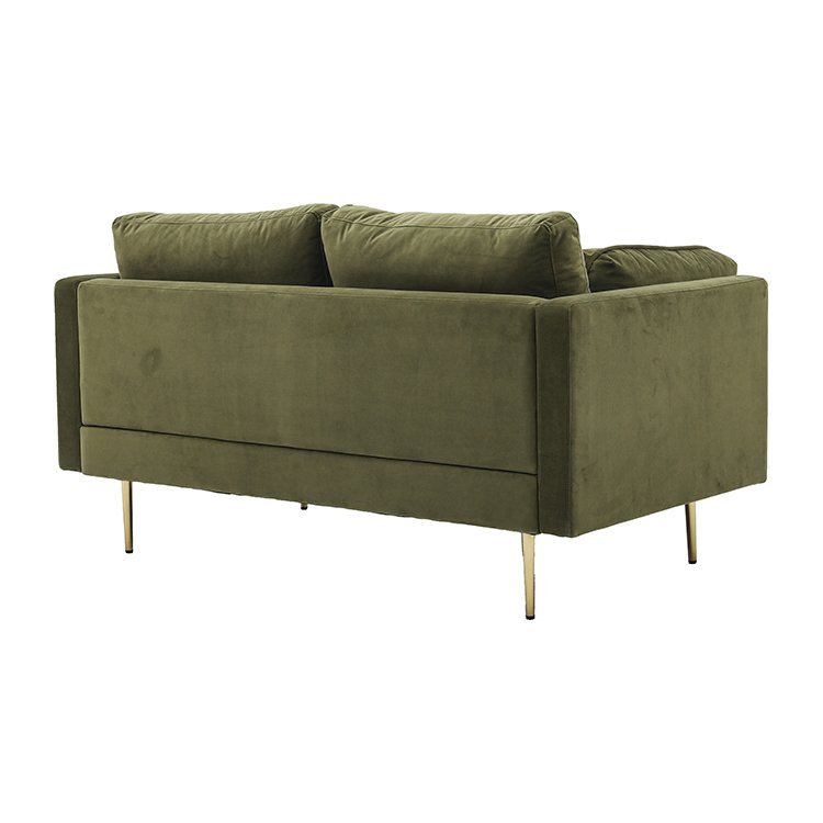 Luxurious Style Funiture Living Room Sofa Home Upholstered Two Seater Velvet Sofa