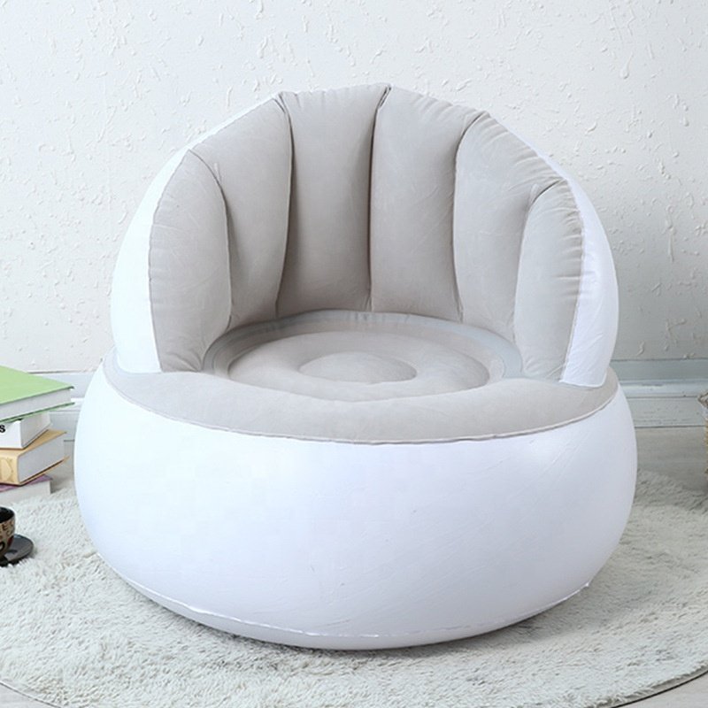 Factory Custom Wholesale PVC Flocking Inflatable Modern Sofa Chairs Read Living Room Kids Inflatable Sofa