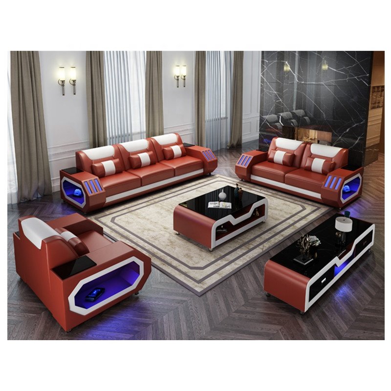 CBMmart Modern Leather Luxury Sofa Set Funiture living room sofa