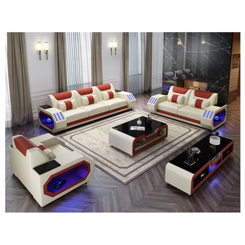 CBMmart Modern Leather Luxury Sofa Set Funiture living room sofa