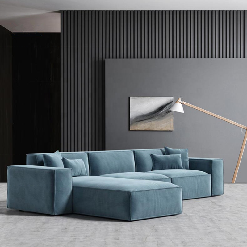 Solid Wood Modular Fabric Sofa Sectional Corner Sofa Set for Living Room Home Furniture with Hotel Application