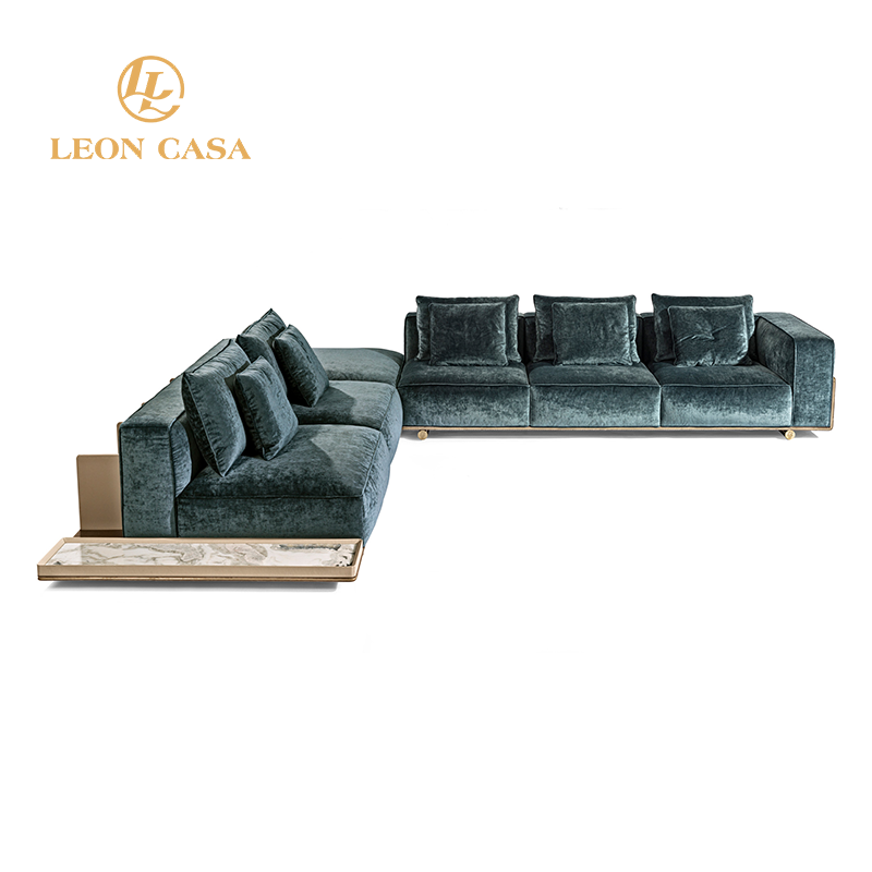 Latest Master Design Luxury High Quality Fabric Sofa Set Living Room Furniture L Shaped Sectional Sofas
