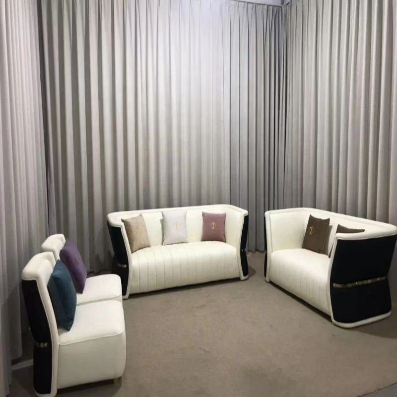 Good Quality Velvet Fabric Sofa Set Modern Design Stainless Steel Sofa Set Home Office Furniture
