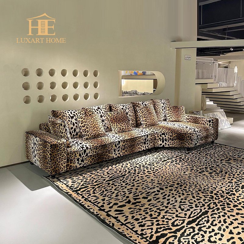 Modern Sectional Sofa Curved Design Fabric Italian Luxury Sofa Set Living Room Furniture