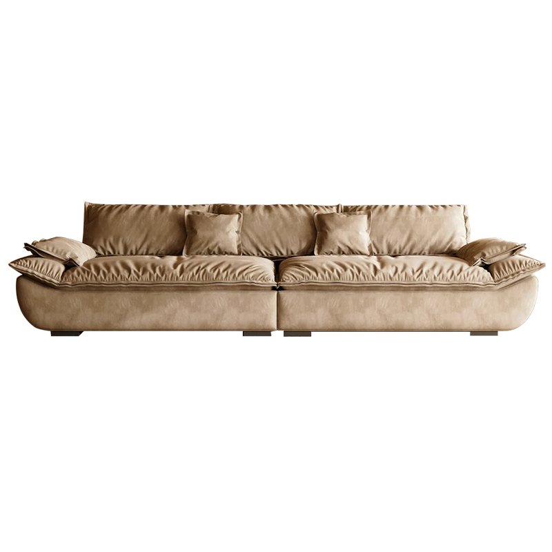 Italian Suede Fabric sailboat sofa ultra seating depth living room sofa set design light luxury design modern modular sofa