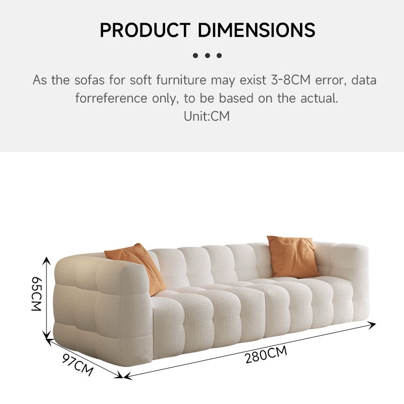 Modern style living room sofa soft curved teddy velvet candy sofa comfortable living room sofa