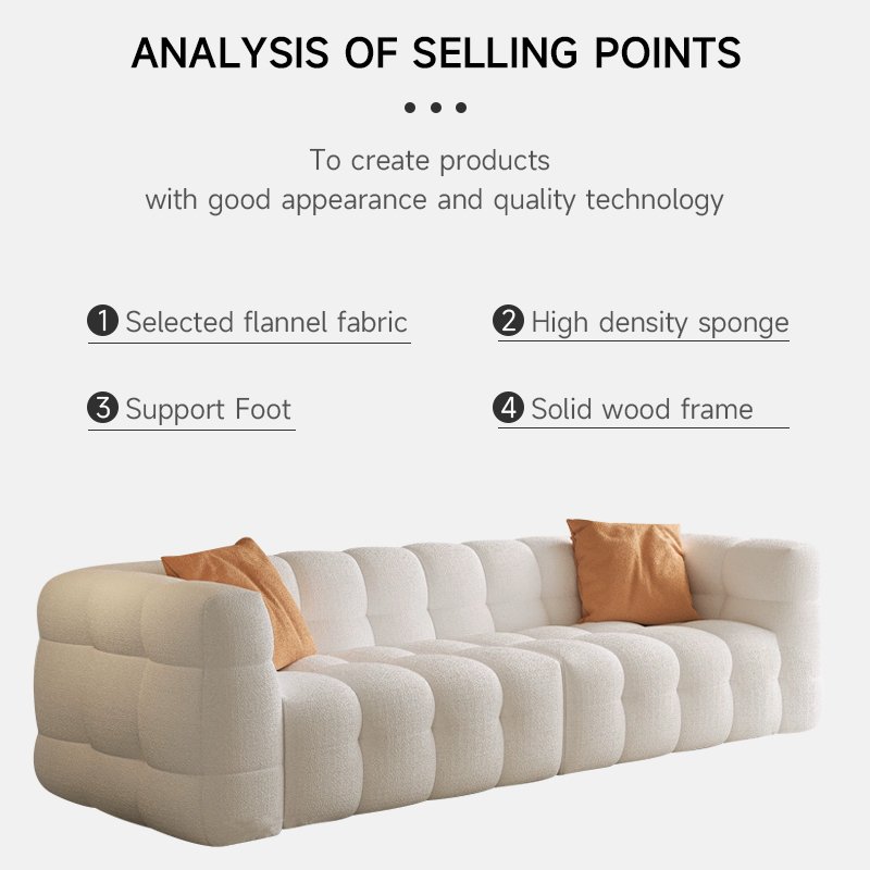 Modern style living room sofa soft curved teddy velvet candy sofa comfortable living room sofa