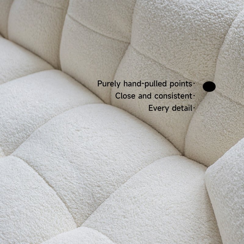 Modern style living room sofa soft curved teddy velvet candy sofa comfortable living room sofa