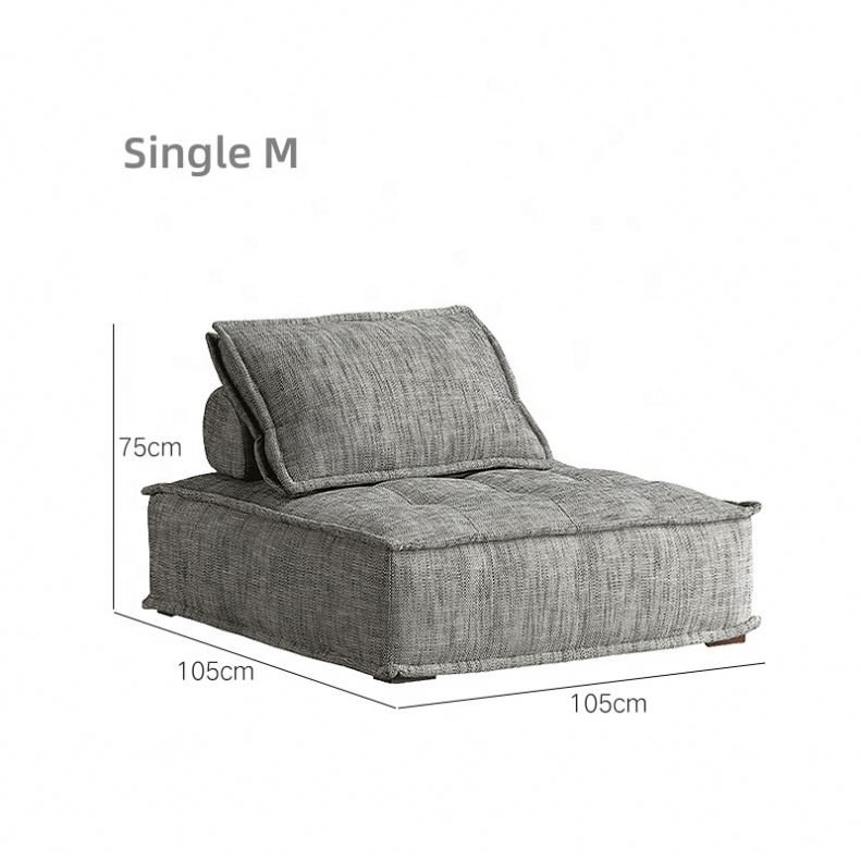 Wabi-sabi Hotel Furniture Relaxing Seater Sofa Accent Scandinavian Modular Sectional Couch Living Room Sofas